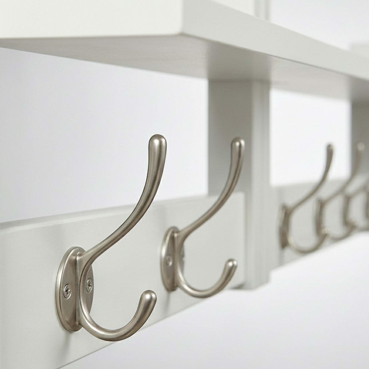 WANDGARDEROBE Vintagebraun 2er-Set - Braun, Holzwerkstoff/Metall (40/19.5/11cm) - Relaxdays