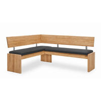 ECKBANK mit Truhe Dani 1 für 5 Personen Massivholz Wildeiche/Grau - Wildeiche/Grau, Holz (167/192cm) - 58aufmkessel