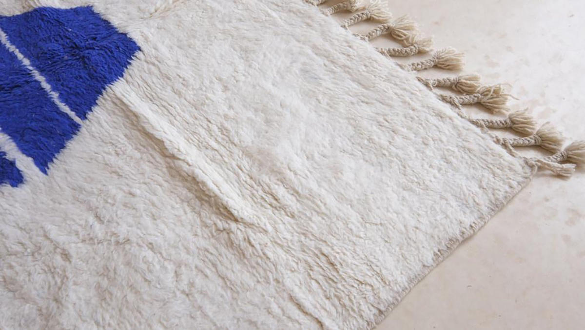 BERBERTEPPICH aus reiner Wolle 220x 279 cm - Blau, Naturmaterialien (220/279cm) - AFK Living