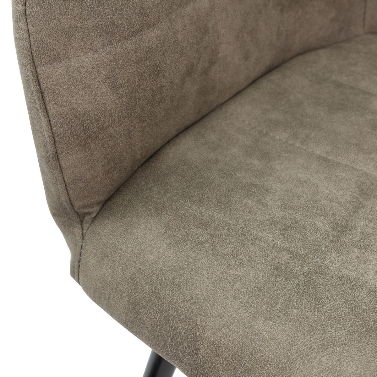 ESSZIMMERSTUHL Samt Olive 2er Set - Schwarz/Olivgrün, Textil/Metall (58/83/43cm) - ECD-Germany