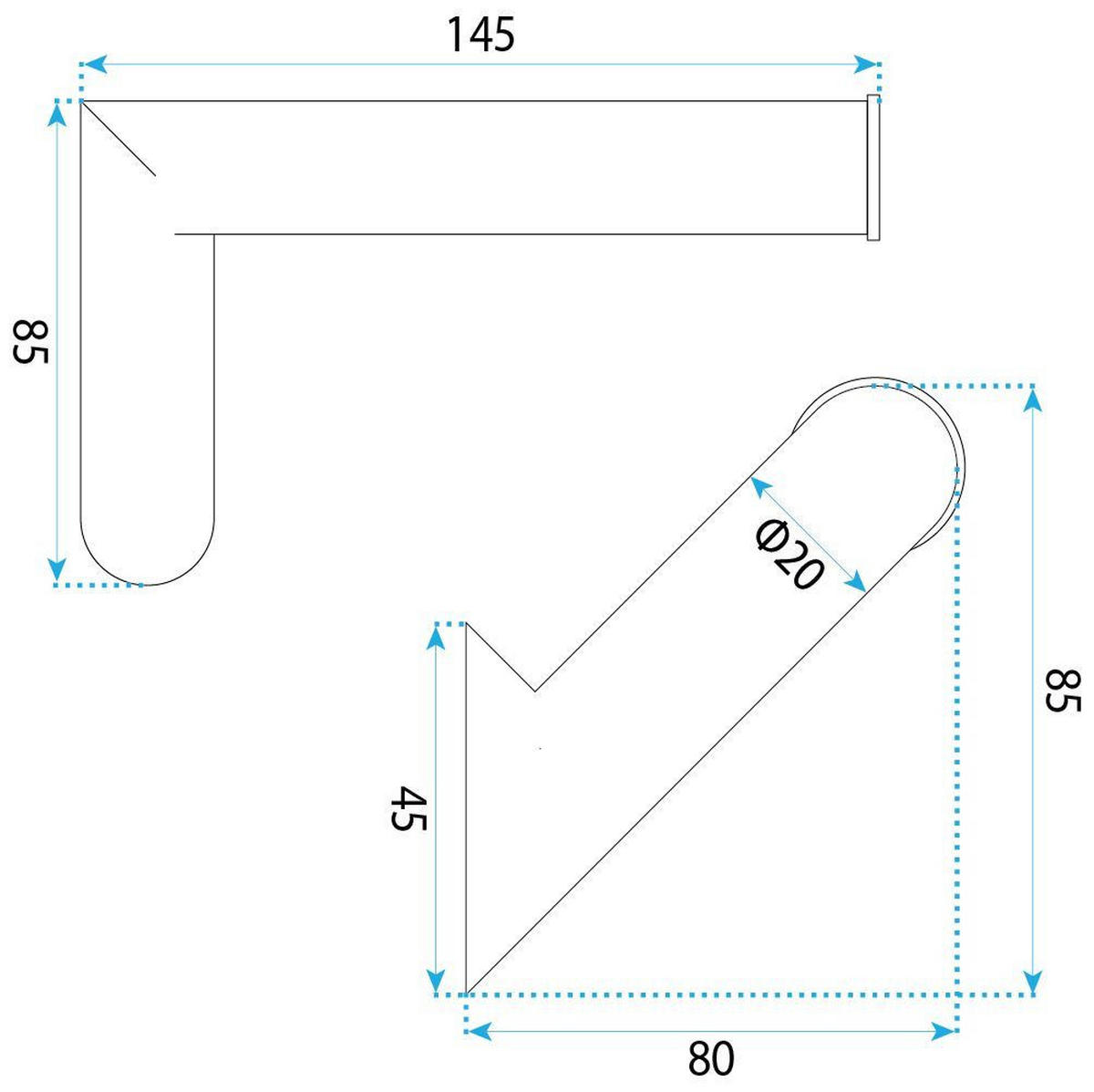 HALTER Für Toilettenpapier Rea Will Titan - Titanfarben, Metall (14.5/8.5/8cm) - REA