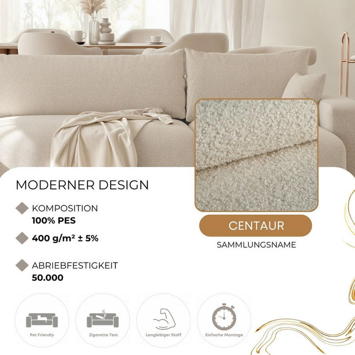 WOHNLANDSCHAFT PIANO mit Schlaffunktion, Stoff Creme - Creme/Schwarz, Kunststoff/Textil (318/79/145cm) - Idohome