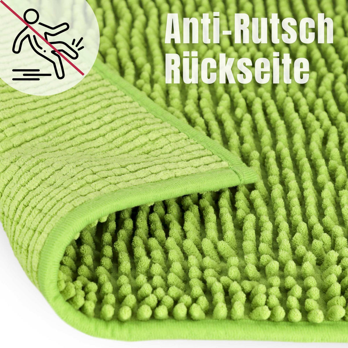 ECKBADEMATTE PARIS - Grün, Textil (100/100cm) - WohnDirect