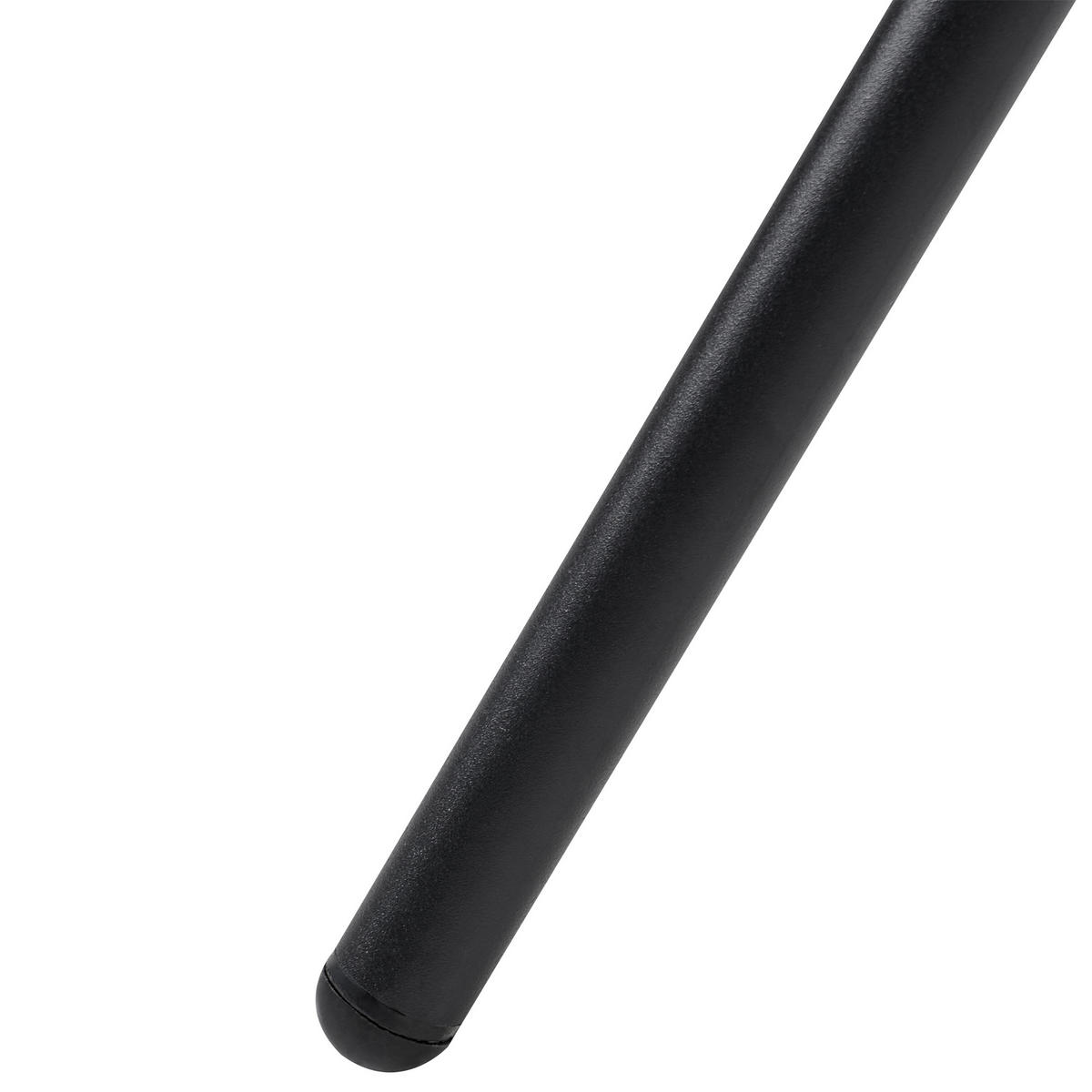 GARTENTISCH 80/80 cm Metall Schwarz Linosa - Schwarz/Braun, Metall (80/80/76cm) - Beliani