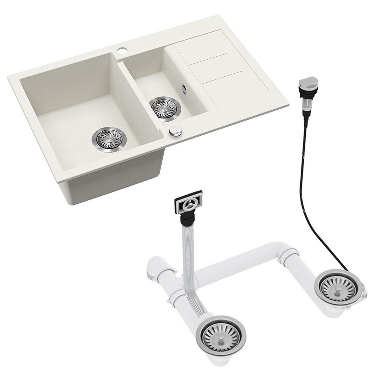 UMYVADLO Seattle Bílá - bílá, keramika (80/20/50cm) - Bergstroem