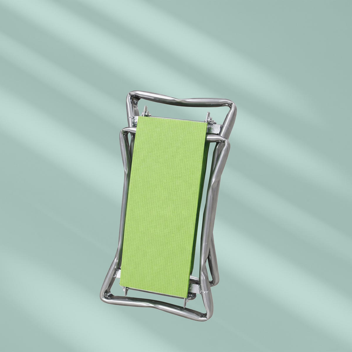 KNIEBANK - Grün, Textil/Metall (60/50/27.5cm) - Relaxdays