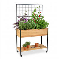 ZVÝŠENÝ záhon - různobarevná, kov/dřevo (102/165/47.5cm) - Relaxdays