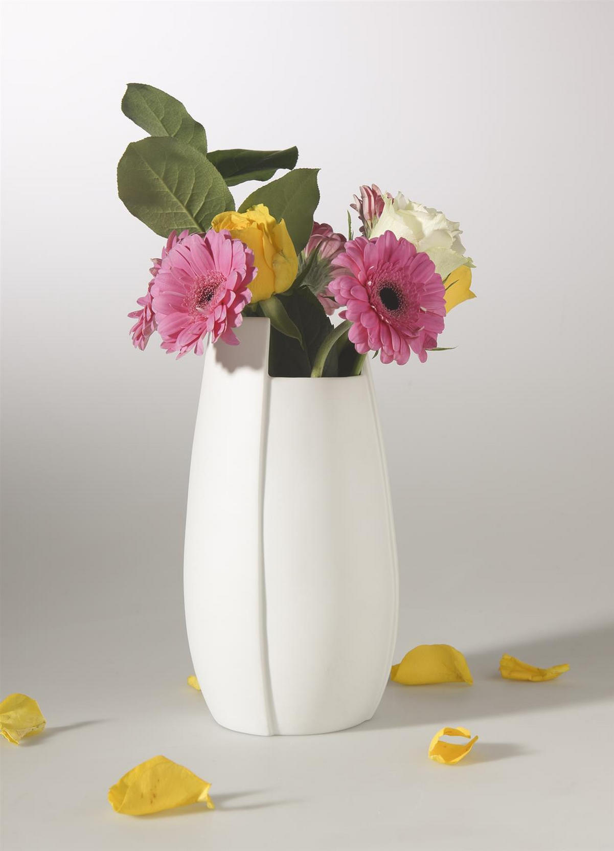 VASE Ova weiß 21 cm - Weiß, Keramik (21cm) - Goebel