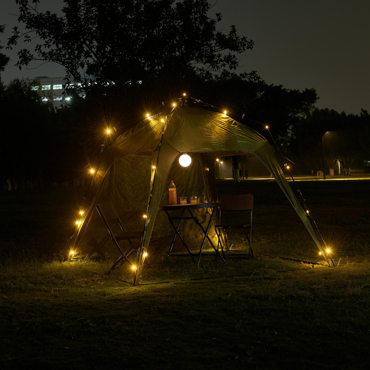 LED-PAVILLON Barendrecht - Grün, Textil (250/190/250cm) - pro.tec