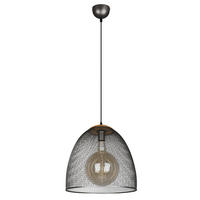 PENDELLEUCHTE Metall Schwarz matt - Schwarz, Holz (40/40/150cm)