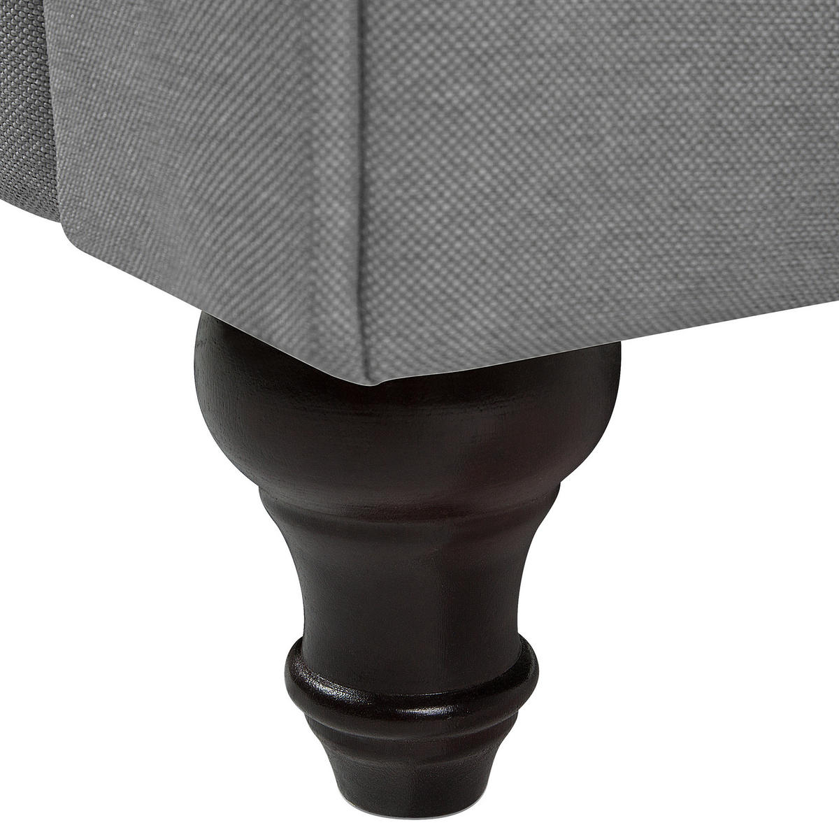SESSEL Polsterbezug hellgrau Chesterfield - Dunkelbraun/Grau, Textil (112/79/85cm) - Beliani