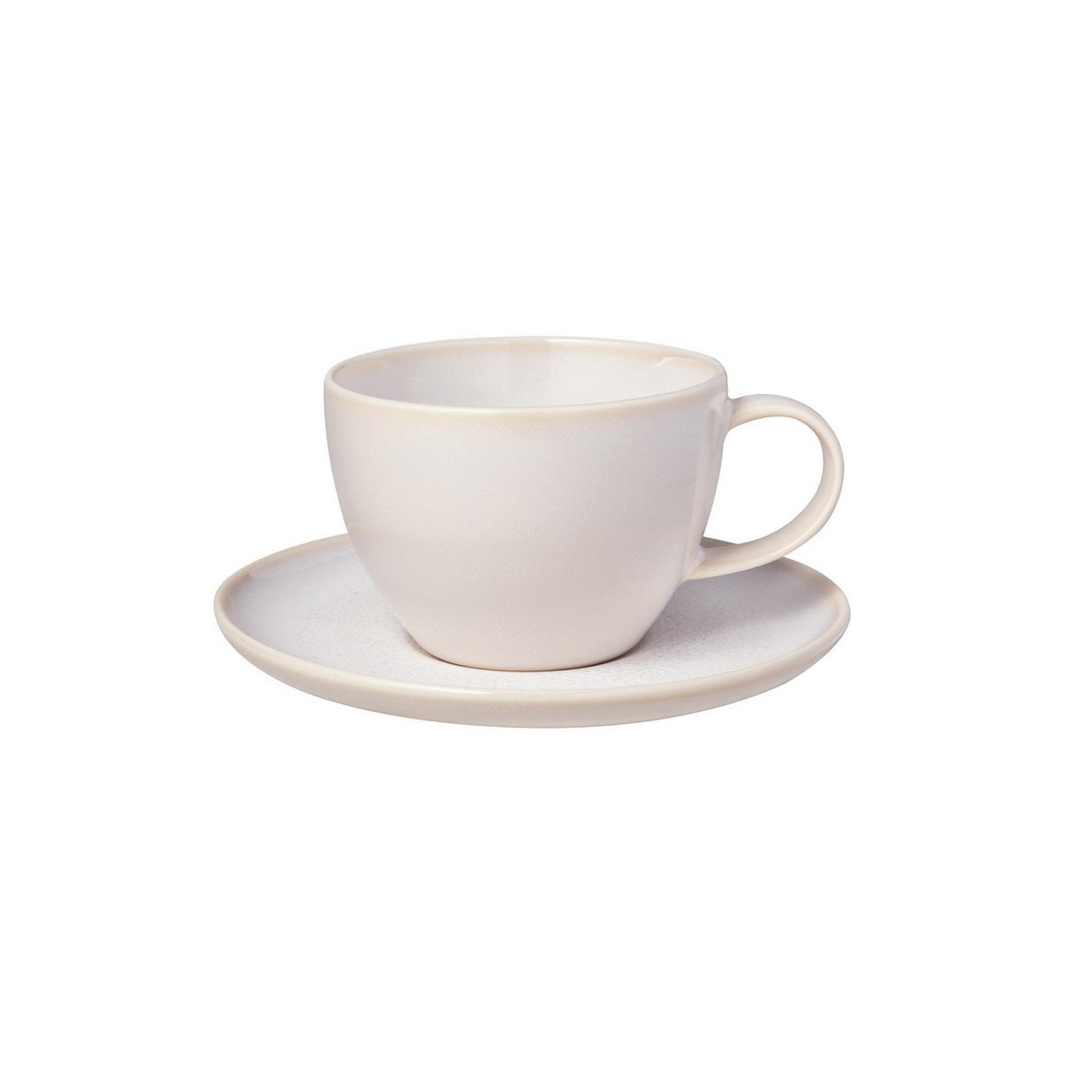 KAFFEETASSE MIT UNTERTASSE Crafted Cotton 170 ml 2er Set - Weiß, Keramik (14.9/8.4/14.9cm) - like.Villeroy & Boch