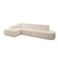 ECKSOFA Ottomane Links IREA-L2 - 327x165x80 cm Beige - Beige, Holzwerkstoff/Textil (327/165cm) - ALTDECOR