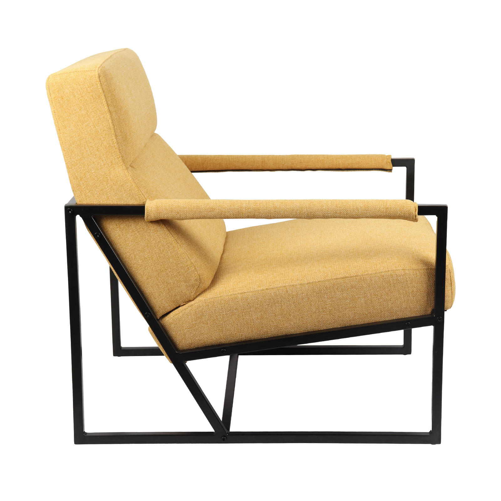 LOUNGESTUHL CHRIS - Gelb, Textil (66/77/82cm) - SVITA