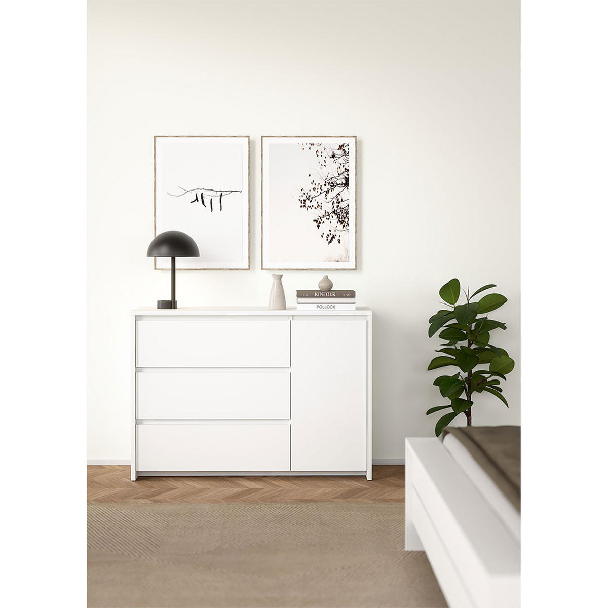 KOMMODE, Next, Weiß, Holzwerkstoff, 119 x 48 x 84 cm - Weiß, Holzwerkstoff (119/84/48cm) - ebuy24