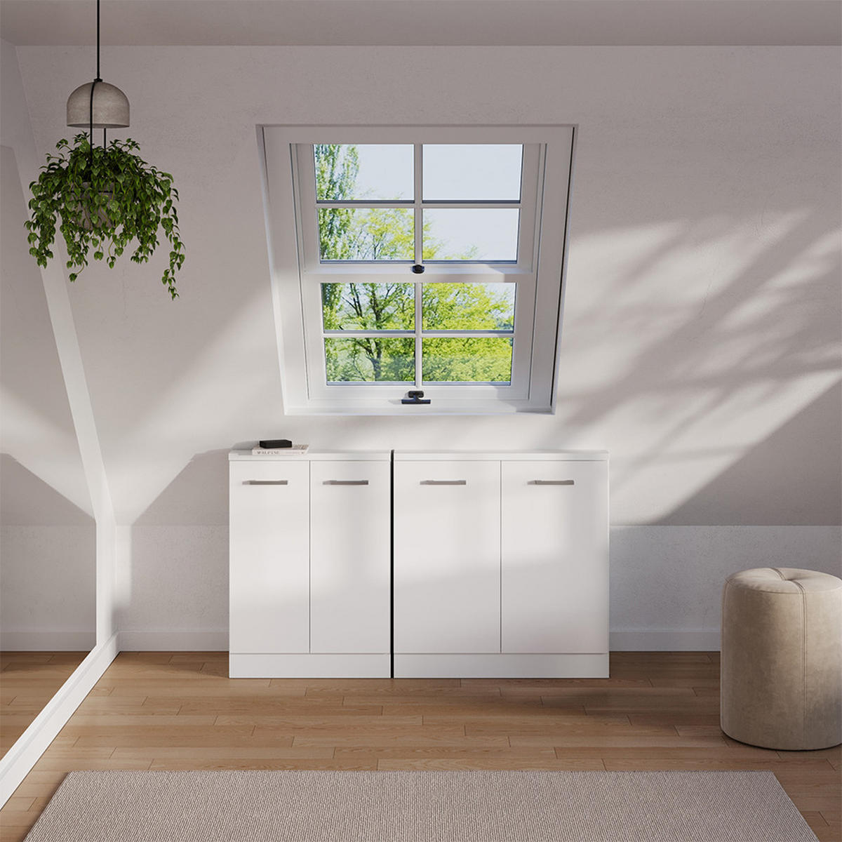 ŠIKMÁ SKŘÍŇ Rion Bílá vysoký lesk/bílá - bílá/vysoce lesklá bílá, kompozitní dřevo (80/81.6/46cm) - Vicco