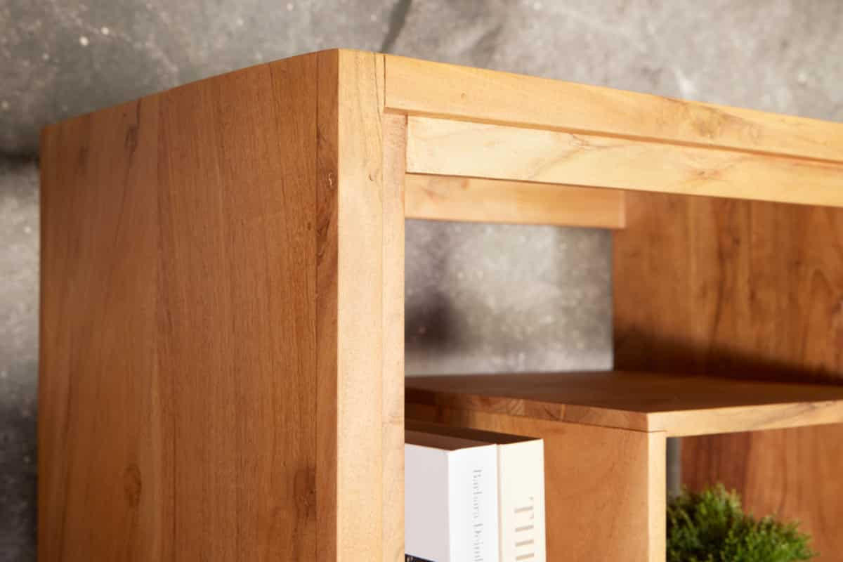 BÜCHERREGAL CUBUS Akazie Natur 190cm - Braun, Holz (88/190/35cm) - riess-ambiente