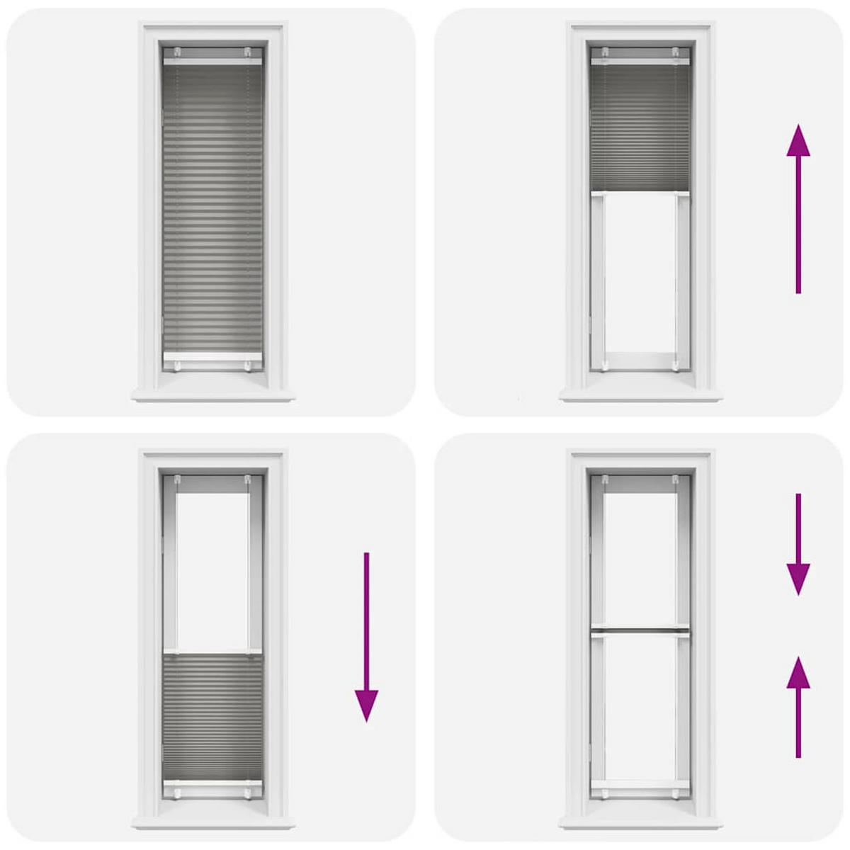 PLISSEE 40/150 cm Stoffbreite 39,4 cm aus Polyester Anthrazit - Anthrazit, Textil (40/150cm) - vidaXL