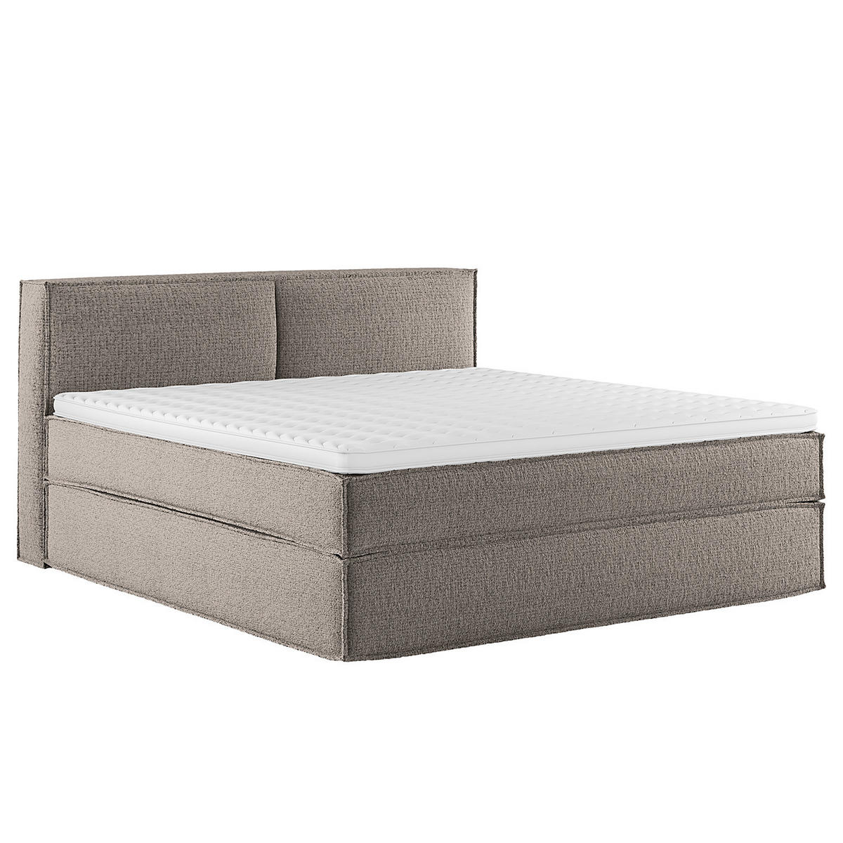 BOXSPRINGBETT mit Kopfteil - Premium - Grau, Textil (180/200cm) - home24