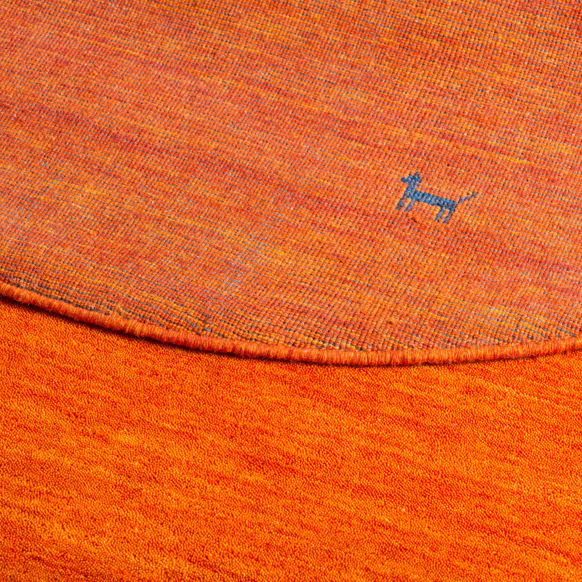 NATUR TEPPICH INDO NEPAL GABBEH SHIVA RUND - Terra cotta, Textil (150/150cm) - Pergamon
