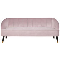 3-SITZER-SOFA Samtstoff Rosa Alsvag - Pink, Textil (191/73/73cm) - Beliani