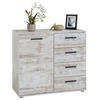 KOMMODE CHICAGO - Dunkelbraun, Holzwerkstoff (91/82/40cm) - CARO-Möbel