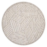 KURZFLOR-TEPPICH Clasico 9161 Beige 160 cm Rund - Beige, Textil (160/160cm) - carpet city