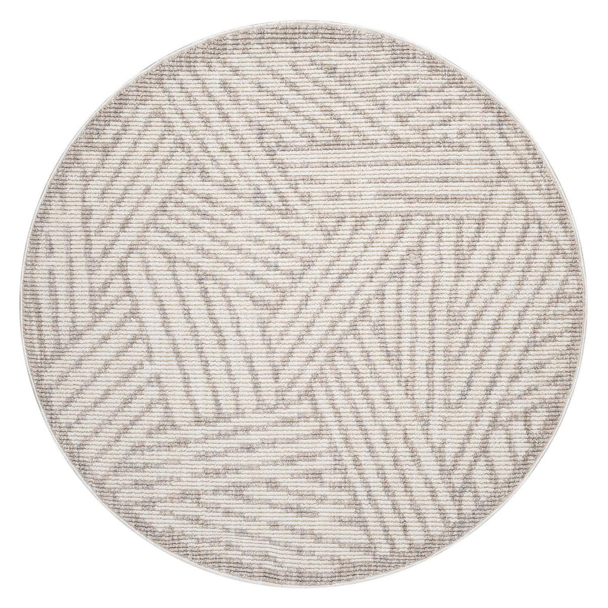 KURZFLOR-TEPPICH Clasico 9161 Beige 160 cm Rund - Beige, Textil (160/160cm) - carpet city
