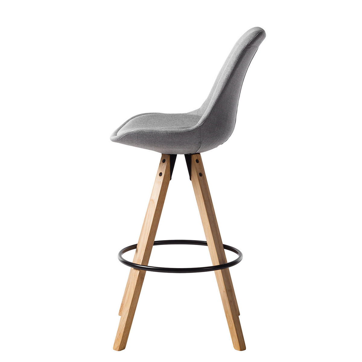 BARSTUHL-SET - Grau, Holz/Textil (49/112/55cm) - home24