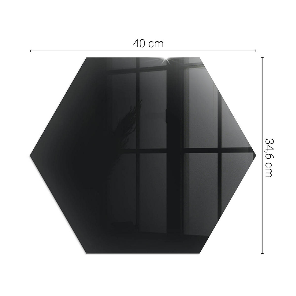 GLASPLATTE für Kamin h40 cm Schwarz - Schwarz, Glas (40/40/0.4cm) - ArtPrintCave