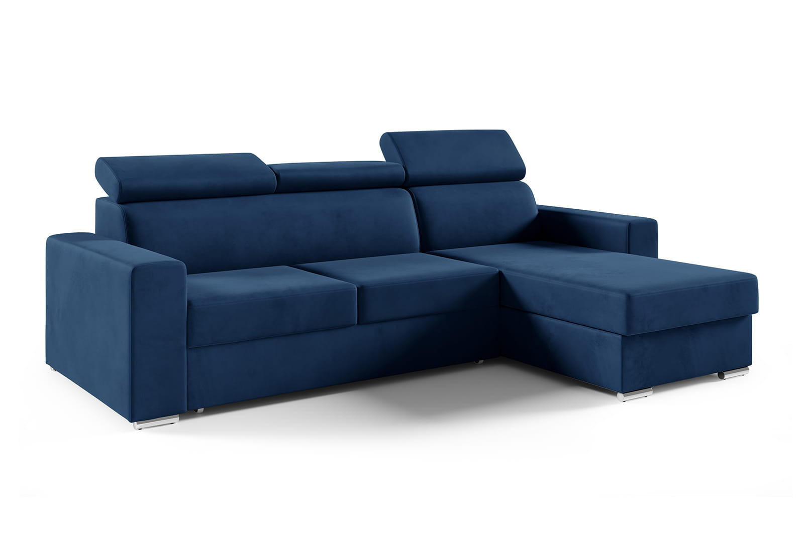 ECKSOFA Nela L-Form mit Bettkasten und Schlaffunktion - Blau, Textil (170/245cm) - Jerpax