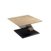 FUNKTIONSTISCH Celie 75x75x45 höhenverstellbar Wildeiche Bianco - Wildeiche/Schwarz, Holz (75/75/45cm) - 58aufmkessel