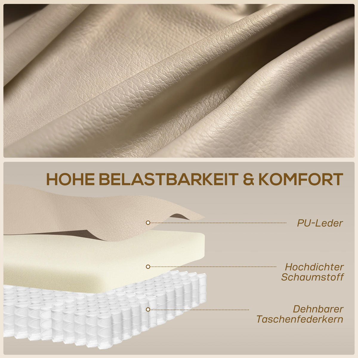 RELAXSESSEL elektrisch verstellbar Massagesessel mit Liegefunktion, Heizung - Hellgrau/Creme, Textil (82/103/99cm) - HOMCOM