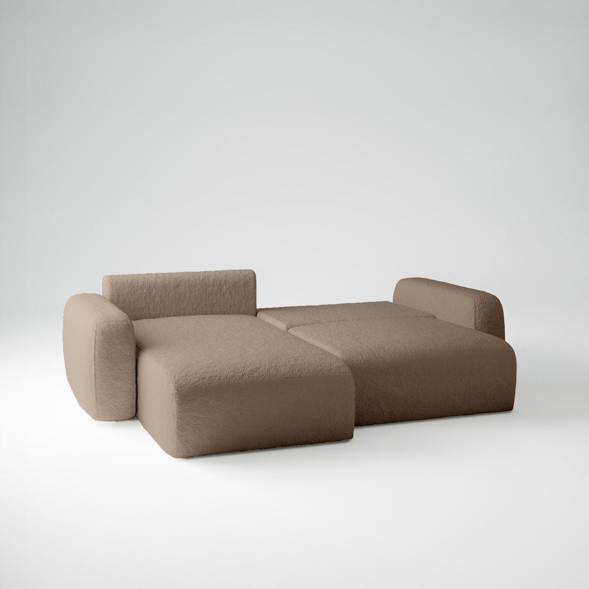 ECKSOFA Varde mini Universelle Antilope (Anthology 4) - Braun, Textil (148/257cm) - Fedve