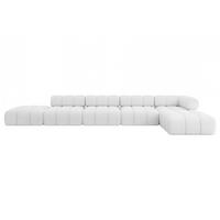ECKSOFA modulares Sofa Kerru-L3 - 475x190x70 cm Weiß Bouclé - Weiß, Holzwerkstoff/Textil (475/190cm) - ALTDECOR