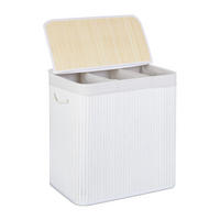 WÄSCHEKORB - Weiß, Holz/Wellpappe (62.5/62/42.5cm) - Relaxdays
