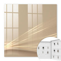 SCHLÜSSELBOX Weiß 30x30 cm – Türöffnung nach rechts - Minimalistische Linien - Beige, Metall (30/30/5cm) - TULUP