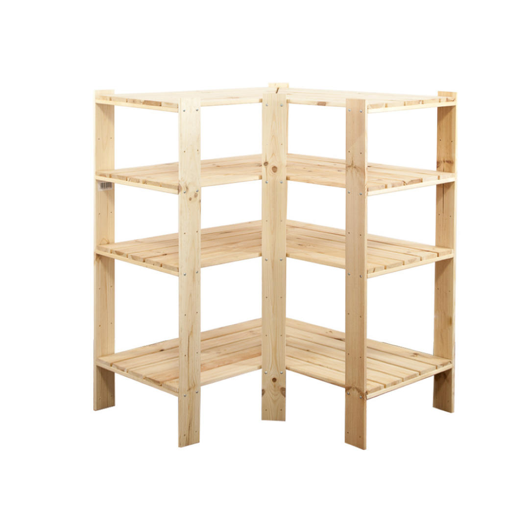 ECKREGAL WOODLAND 115x85x50cm Fachlast 120kg 4 Fachboden Kiefernholz Natur - Naturfarben, Holz (85/115/50cm) - PROREGAL