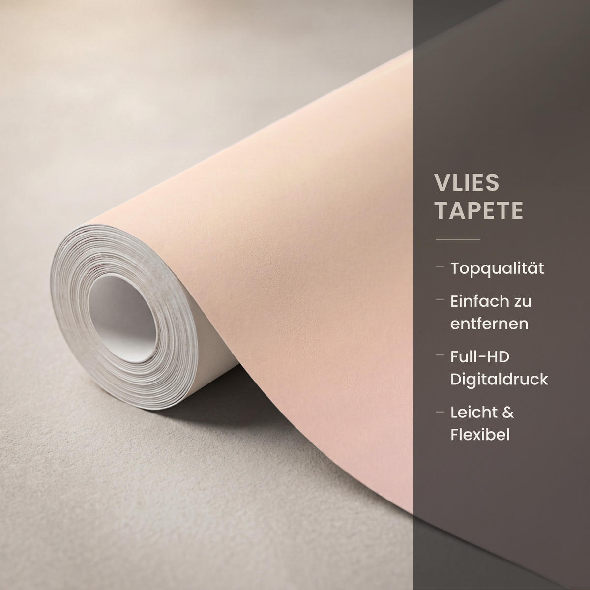 TAPETE - Sonne - Strand - Rosa - 240x240 cm - Hellrosa, Papier (240/240cm) - OnlyWow