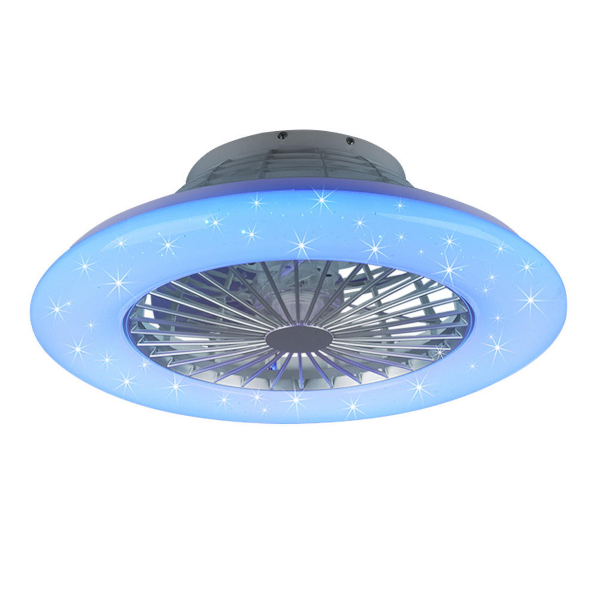 LED DECKENLEUCHTE Deckenventilator Weiß - Weiß, Kunststoff (50/50/16cm)