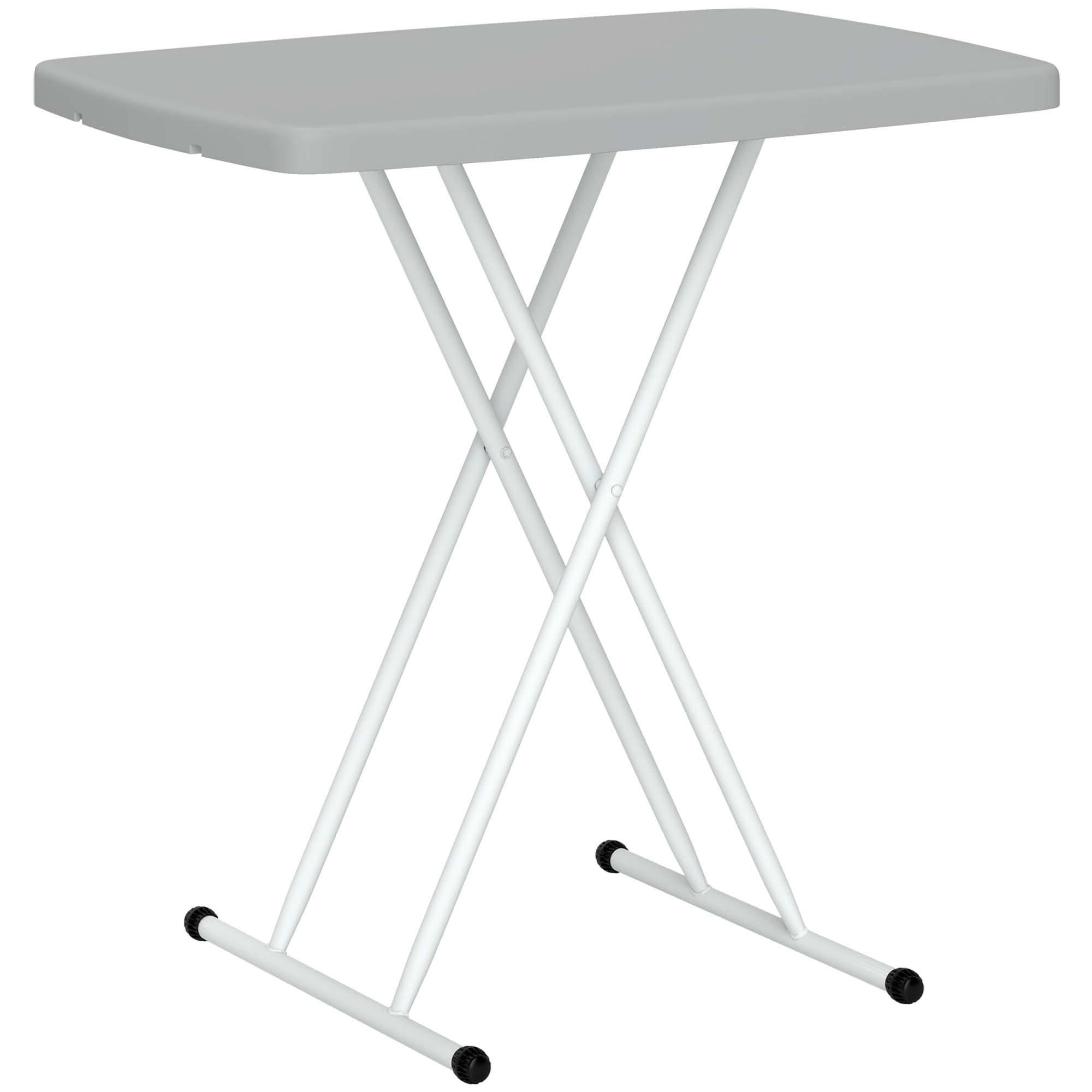 GARTENKLAPPTISCH DE-14193 höhenverstellbar 6-Stufen Grau - Dunkelgrau, Kunststoff (76/50/74cm) - ComfortXL