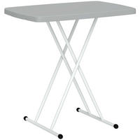 GARTENKLAPPTISCH DE-14193 höhenverstellbar 6-Stufen Grau - Dunkelgrau, Kunststoff (76/50/74cm) - ComfortXL