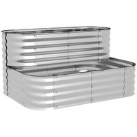 STUFENBEET, Silberfarben - Silberfarben, Metall (90/30/120cm) - Outsunny