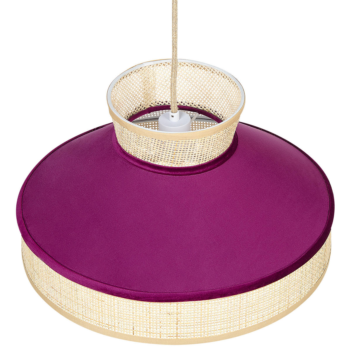 HÄNGELAMPE Batali 45/45/167 cm - Naturfarben, Naturmaterialien (45/45/167cm) - Beliani