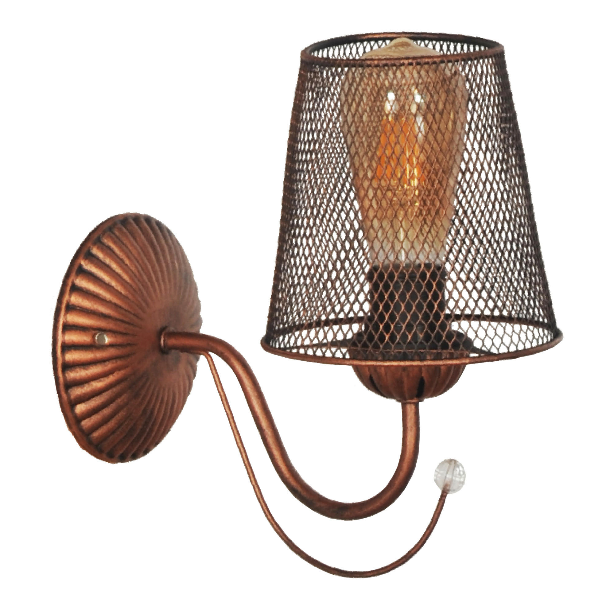 WANDLEUCHTE Finedon - Kupferfarben, Metall (24/24/20cm) - lux.pro