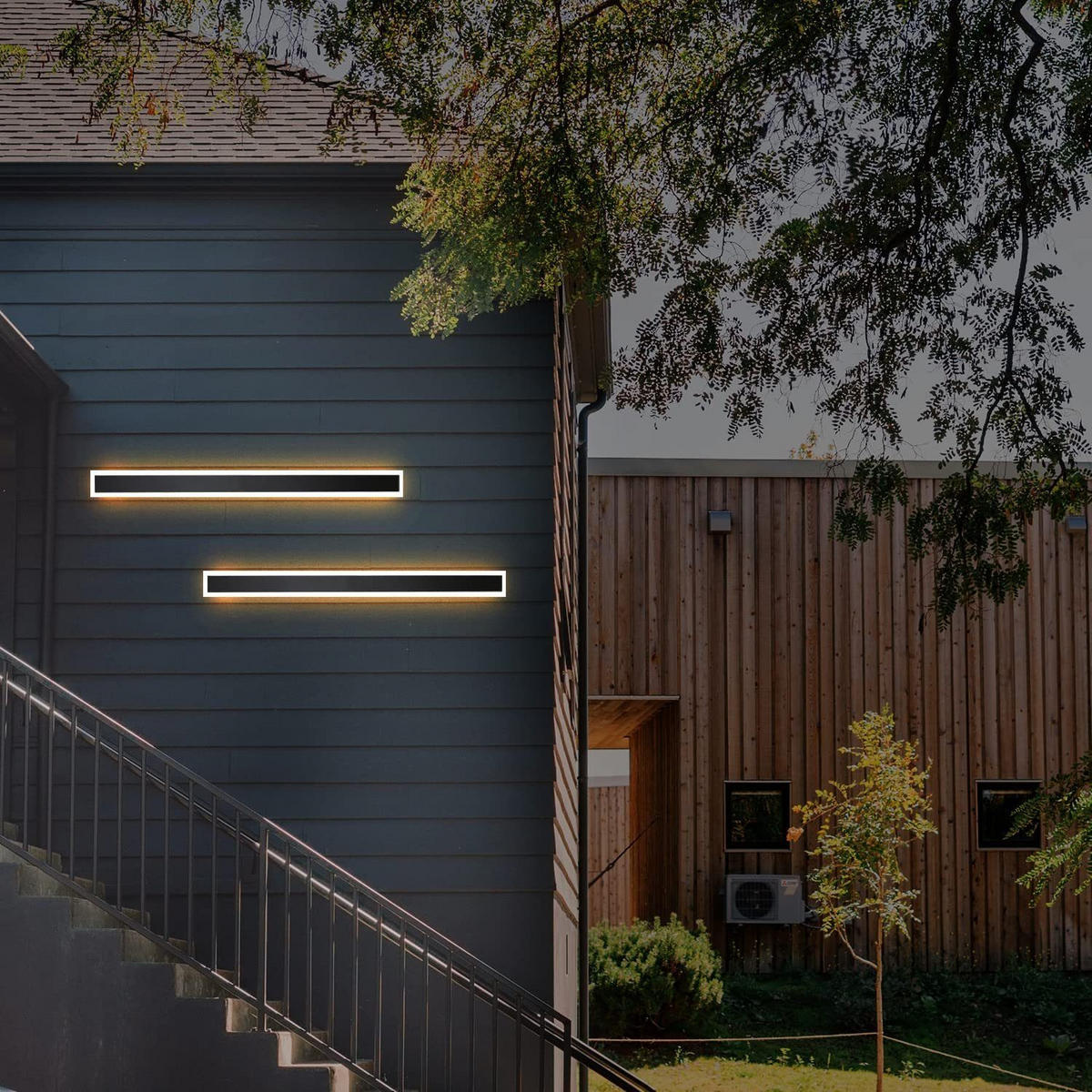 LED WANDLEUCHTE Lichtblick - Schwarz, Metall (8/4/100cm) - Nettlife