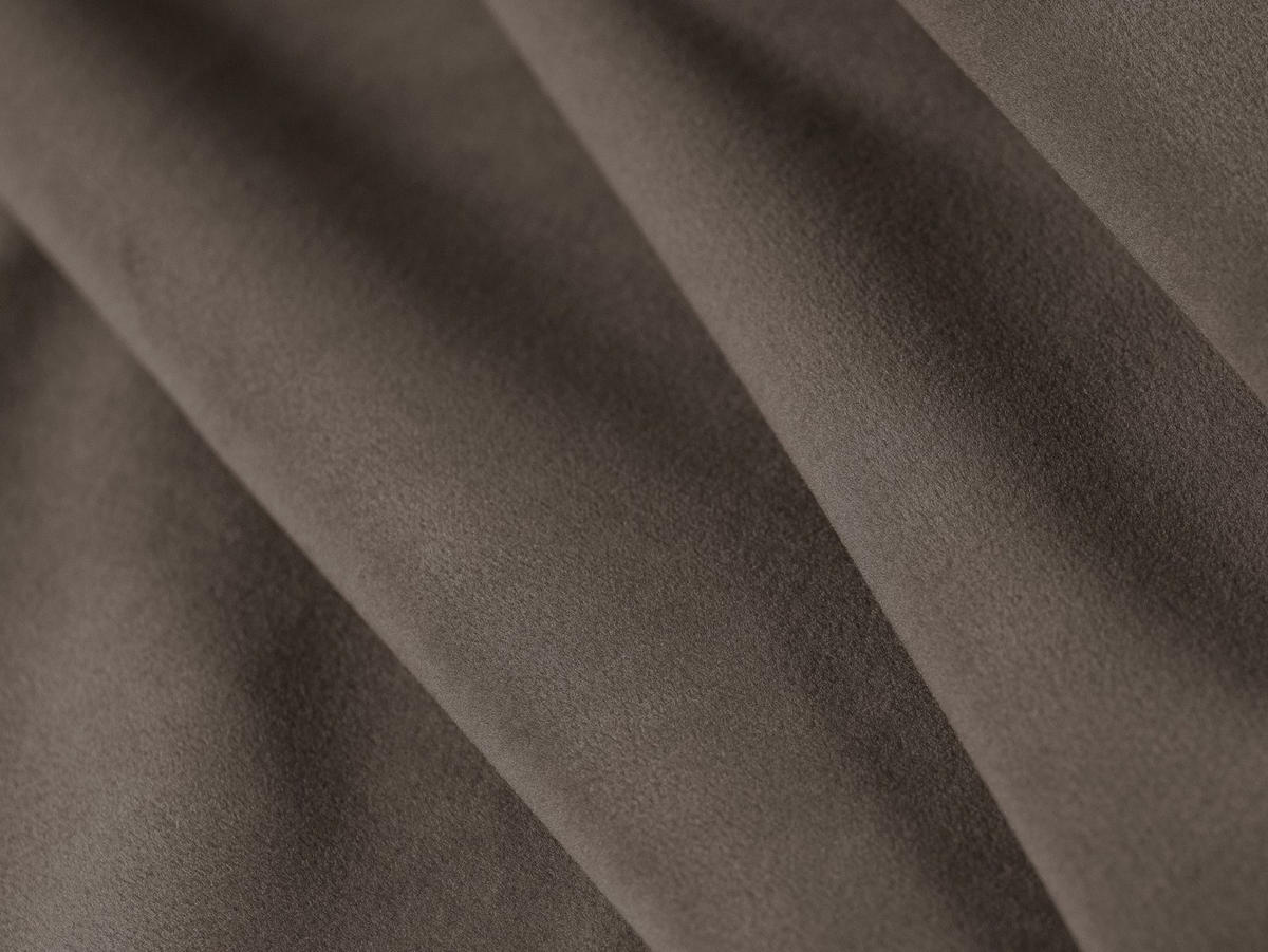 ECKSOFA links Torino aus Samt ebenholz 4 Sitzplätze - Graubraun, Textil (170/250cm) - Micadoni