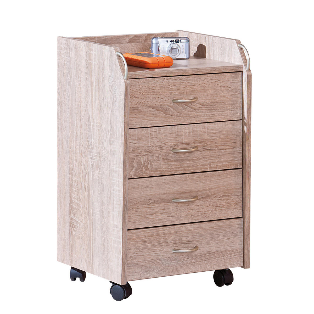 ROLLCONTAINER Eiche Dekor - Eiche Wotan, Holzwerkstoff (40/65/36cm) - ebuy24