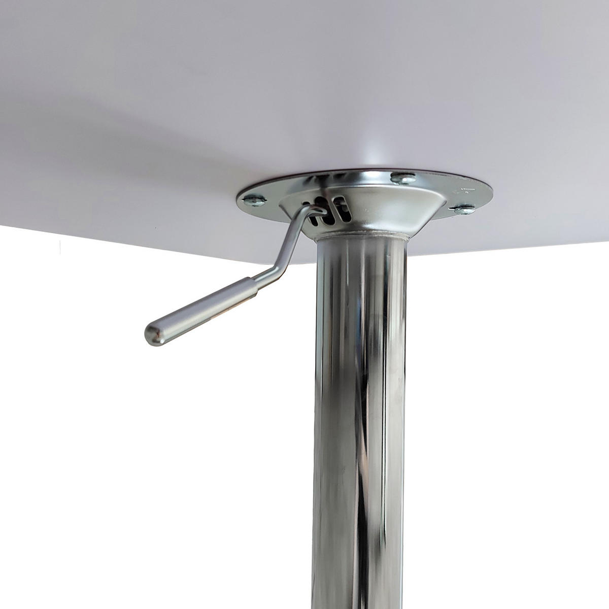 BARTISCH LUKE Schwarz und Chrom - Chromfarben/Schwarz, Holzwerkstoff (57/57/105cm) - Happy Garden