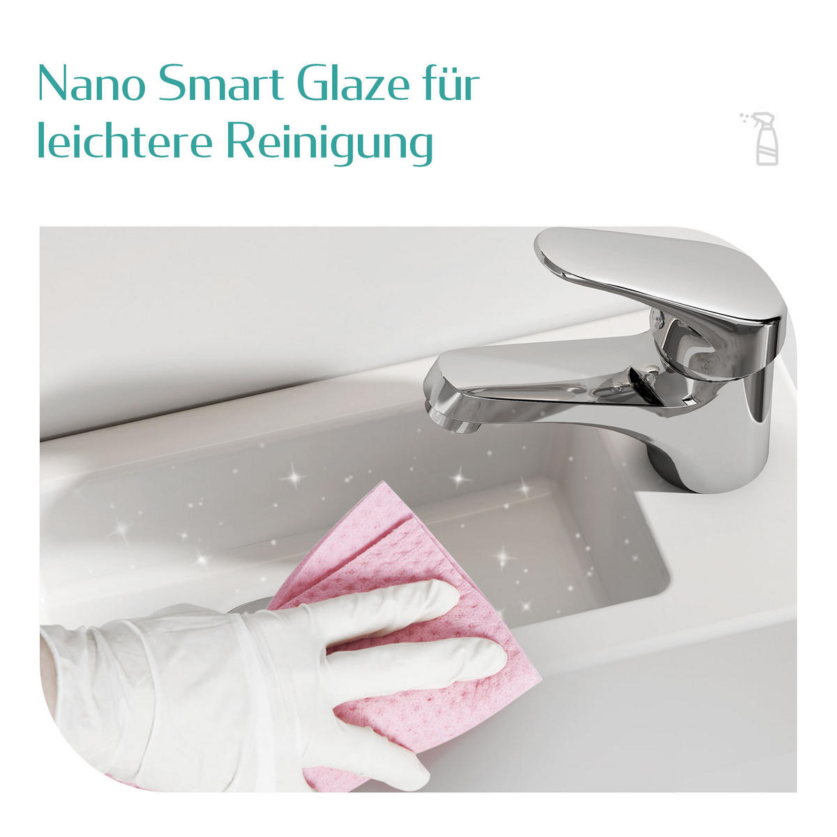 HANDWASCHBECKEN mit pflegeleichter Oberfläche Weiß 40,5 / 20,5 / 10,5 cm - Weiß Hochglanz, Keramik (20.5/10.5/40.5cm) - EMKE